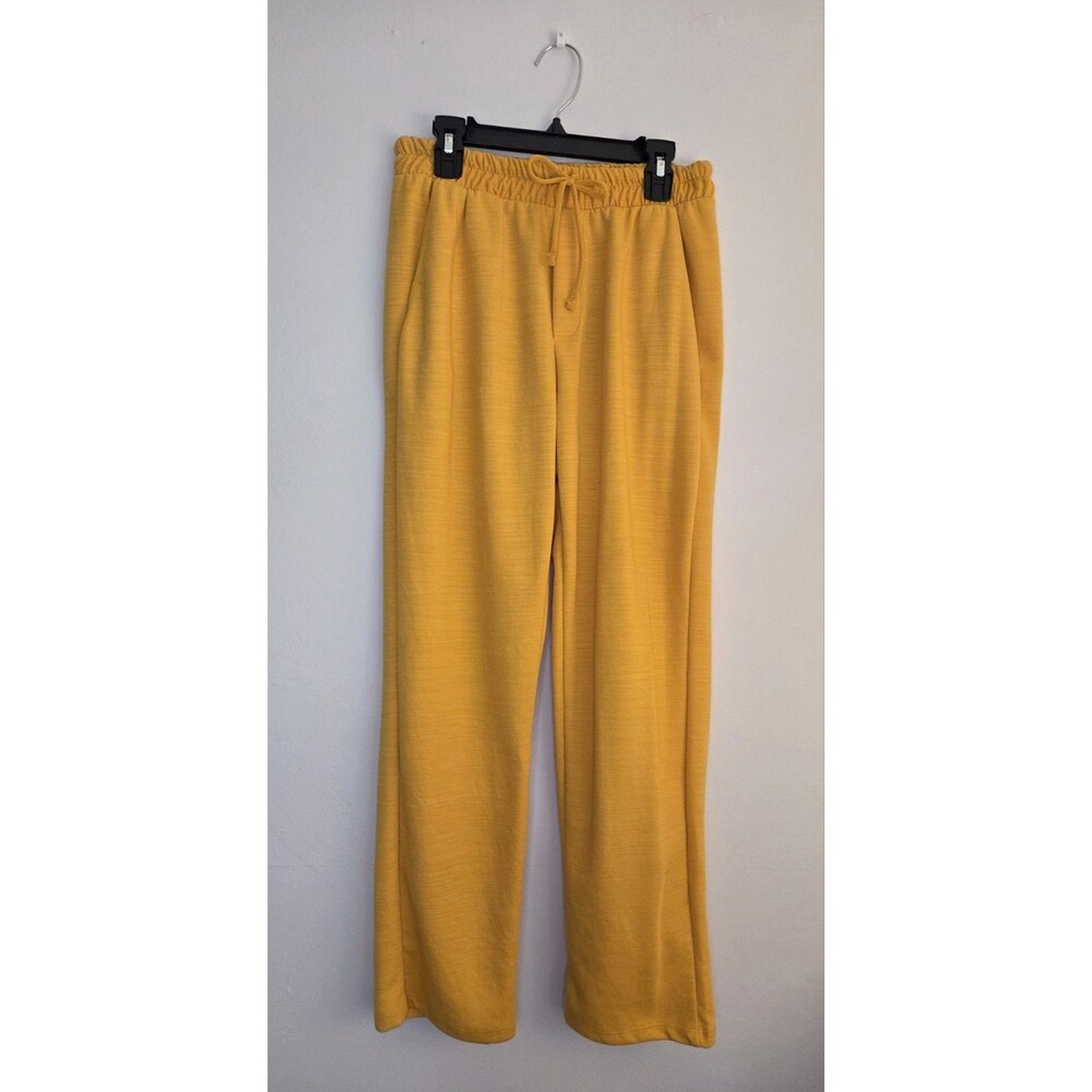 Zara Collection Woman Basic Canary Yellow Pant SMALL Paperbag Drawstring Pockets